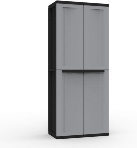 Kreher Mehrzweckschrank Kunststoffschrank 'J-Twist' (Schwarz/Grau) Bild 5