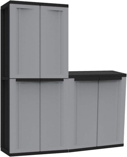 Kreher Mehrzweckschrank Kunststoffschrank 'J-Twist' (Schwarz/Grau) Bild 6