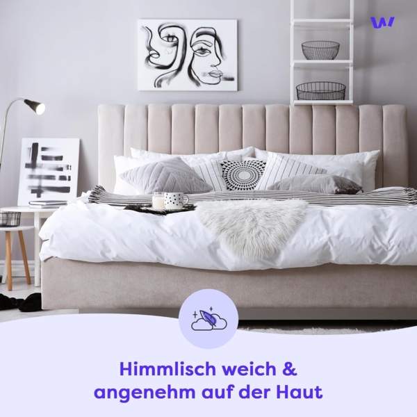 Wolkenfeld Kissenbezug Renforcé Kissenbezug Baumwolle - Natürlich weiches Schlafgefühl, (1 Stück), Größe 80x80, 40x80 und 70x90 cm, versteckter Reißverschluss Bild 6