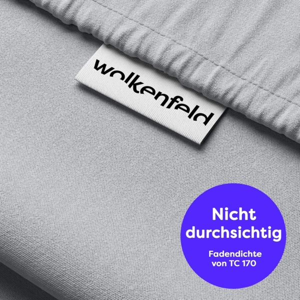 Wolkenfeld Kissenbezug Renforcé Kissenbezug Baumwolle - Natürlich weiches Schlafgefühl, (1 Stück), Größe 80x80, 40x80 und 70x90 cm, versteckter Reißverschluss Bild 9