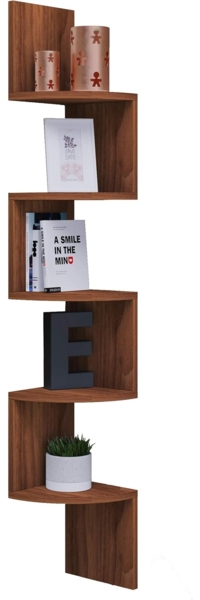 VCM Wandregal Mintis 915149 Kern-Nussbaum H. 123 x B. 20 x T. 20 cm