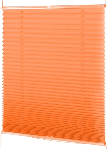 HOMELUX Plissee Jalousie für Fenster, Licht- & Sichtschutz, Kinderleichte Klemm-Montage ohne Bohren, Stufenlos Verstellbar, Hochwertiges Polyestergewebe, Orange, 70x130 cm