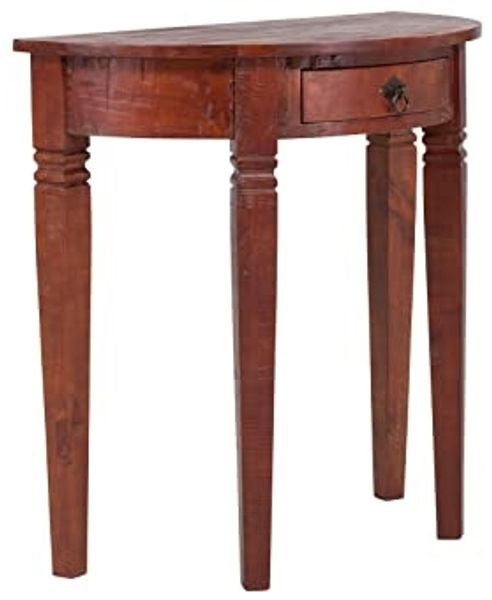 Konsolentisch Halbmond Catana Massivholz braun