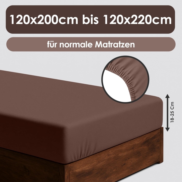 Strauss Home Spannbettlaken Premium, Gummizug: Rundumgummi, 150gr/m2 Premium Jersey 100% Baumwolle Bild 3
