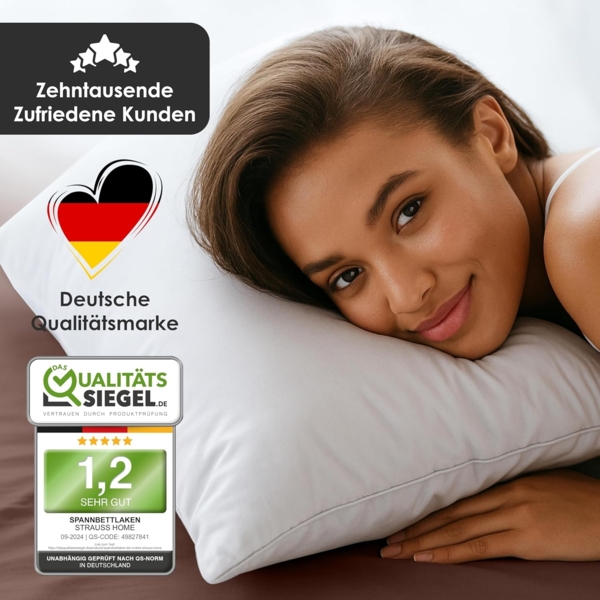 Strauss Home Spannbettlaken Premium, Gummizug: Rundumgummi, 150gr/m2 Premium Jersey 100% Baumwolle Bild 6