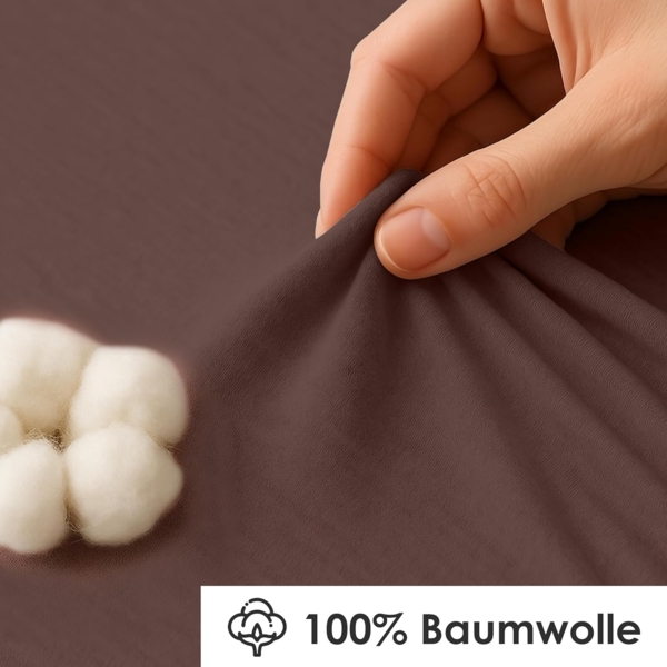 Strauss Home Spannbettlaken Premium, Gummizug: Rundumgummi, 150gr/m2 Premium Jersey 100% Baumwolle Bild 5
