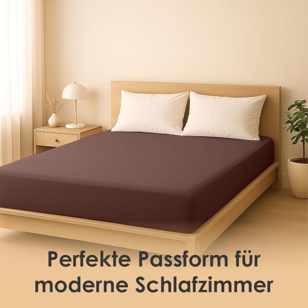 Strauss Home Spannbettlaken Premium, Gummizug: Rundumgummi, 150gr/m2 Premium Jersey 100% Baumwolle Bild 7