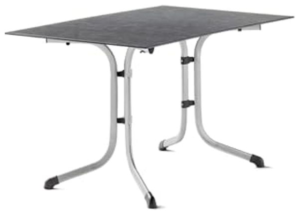 Klapptisch >Boulevard< in Schiefer anthrazit, Polytec® - 120x73x80cm (BxHxT)