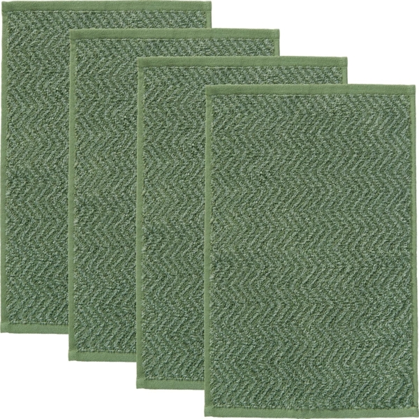 REDBEST Gästehandtuch Gästetuch "Palmdale" 4er-Pack, Frottier, Walk-Frottier gemustert