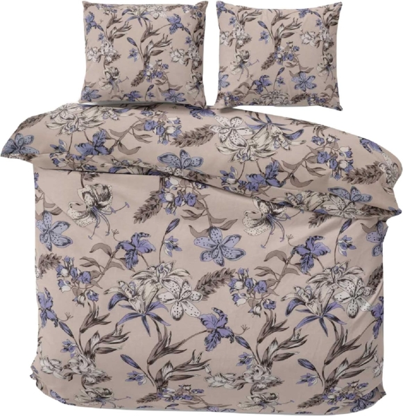 CLASS HOME COLLECTION Bettwäsche Bettwäsche Renforce Fiori, 100% Baumwolle, 3 teilig