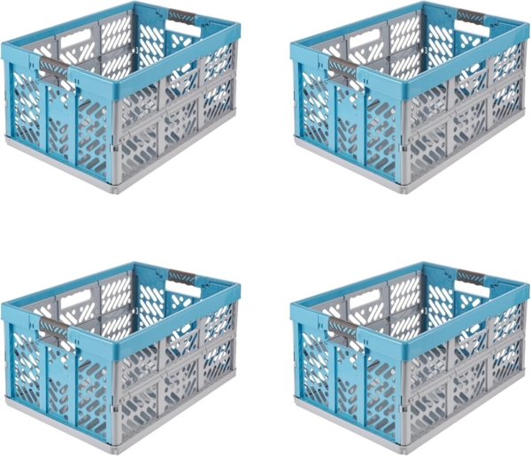 keeeper Klappbox Profi-Klappbox ben eco mit Softgriffen (Set 4 St) 45 l, 54x37x28 cm, 45 l, Soft-Touch-Griffe, zusammenklappbar, leicht zu reinigen