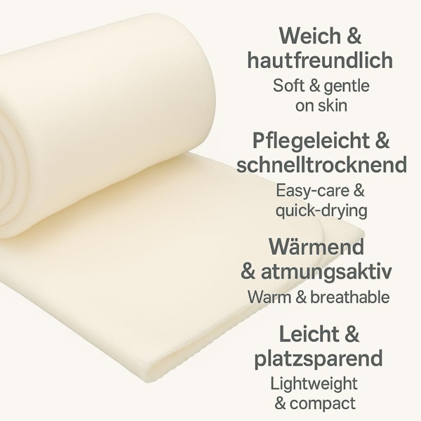 Wohndecke Luxus Fleecedecke Kuscheldecke Größe 130x170 cm Farbe Creme, Betz, 180 g/m² Bild 6