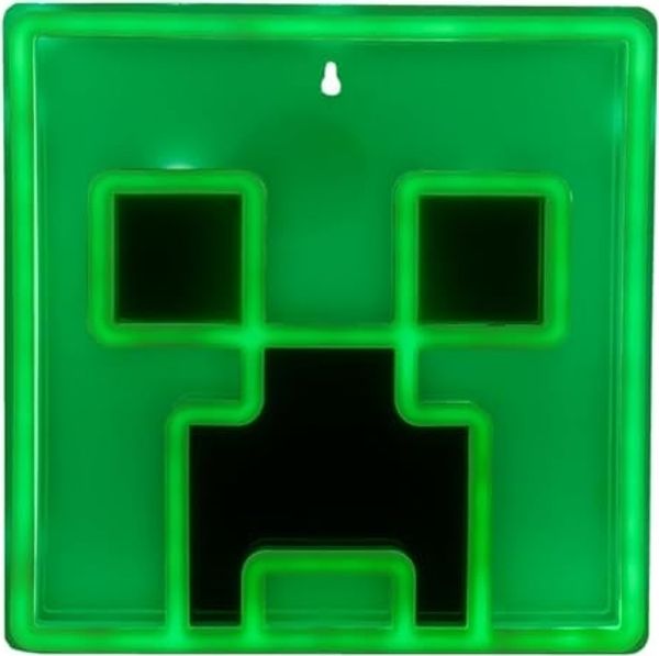 Paladone Creeper Iconic LED-Wandleuchte, offiziell lizenzierte Minecraft-Zimmerdekoration für Jungen und Mädchen, Gamer-Nachtlicht in leuchtendem Grün