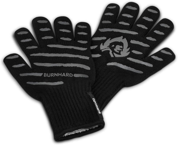 BURNHARD Aufbewahrungsbox Aramid Grillhandschuhe, L - XL, Ofenhandschuhe Set