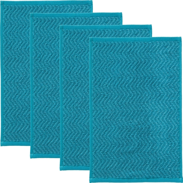 REDBEST Gästehandtuch Gästetuch "Palmdale" 4er-Pack, Frottier, Walk-Frottier gemustert