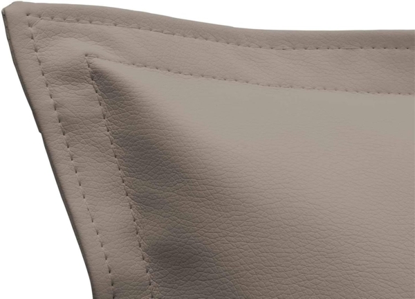 Talamo Italia - Einzelbett Sarah, Bettkasten mit Kunstlederbezug, 100 % Made in Italy, Öffnung vorne, geeignet für Matratzen 90x200 cm, Taupe Bild 6