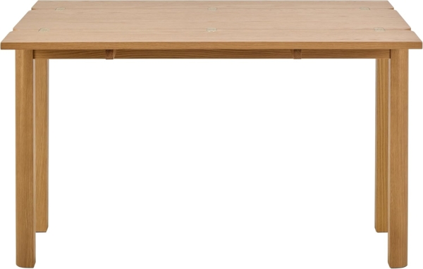 AC Design Furniture Ea rechteckig Esstisch, Tischplatte matt Eiche Lackiert Furnier, Gestell matt Eiche lackiert Furnier mit scharnier aus Chrom und zusatzplattenaufbewahrung, 45/90 x 120 x 76 cm Bild 5