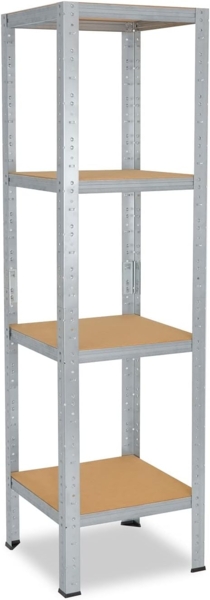 shelfplaza HOME 180x60x60 cm Schwerlastregal in grau-verzinkt mit 4 Böden und 175 kg Traglast pro Boden