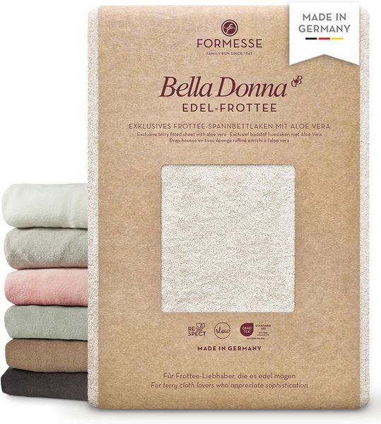 Formesse Bella Donna Edel-Frottee Spannbetttuch|120x200 - 130x220 cm| grau