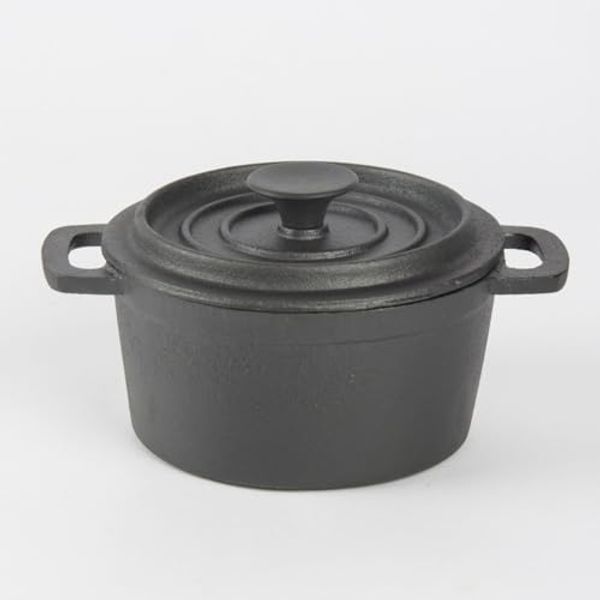 Kochtopf Gusseisen-Topf CAST, Ø 14 cm, Schwarz, Gusseisen, mit Deckel