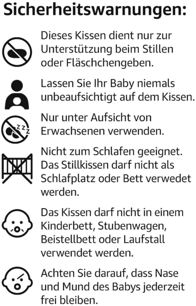 Motherhood Stillkissen Basic, abnehmbarer Bezug, ergonomisch geformt, 100% Baumwolle, Stillkissen klein, Stilkissen Baby Bild 8