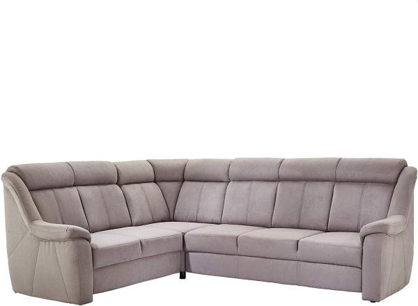 Cavadore Ecksofa Beata im modernen Design / Polstercouch in L-Form / 261 x 98 x 211 / Mikrofaser Anthrazit