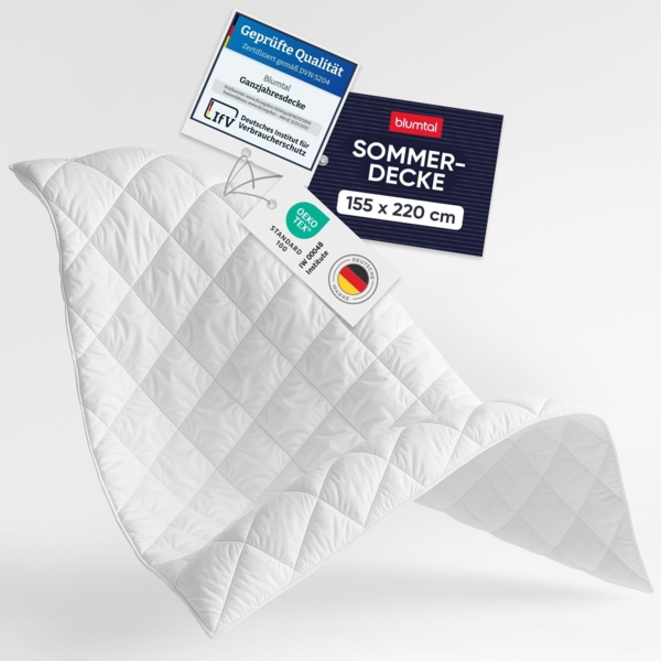 Blumtal Kunstfaserbettdecke zertifizierte Steppbettdecke - Winterdecke, Wärmeklassen: Sommer, 4 Jahreszeiten, Ganzjahresdecke, Winter