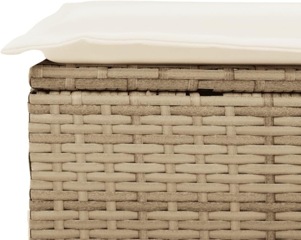 vidaXL 9-tlg. Garten-Sofagarnitur mit Kissen Beige Poly Rattan 3225484 Bild 8