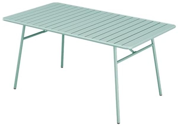 Vente-unique - MIRMANDE Garden dining set Metall Grün - B 100 cm x H 75 cm x L 200 cm