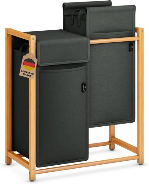 AdelDream Ausziehwäschekorb AdelDream Bambus Wäschesammler