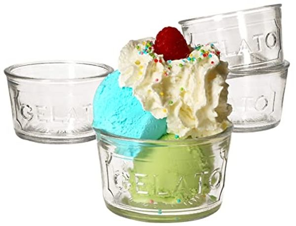 MamboCat Eisschale 4er Set Gelato Eisbecher Glas 150ml, Glas