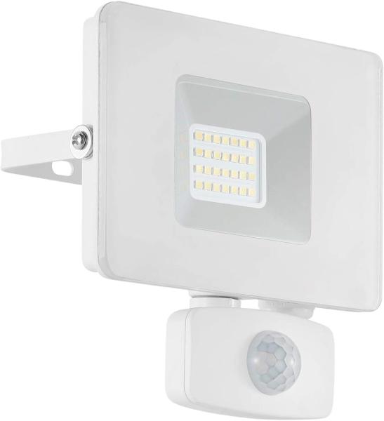 Eglo 33157 LED Outdoor Wandleuchte FAEDO 3 weiß klar L:13cm H:14cm T:5cm Sensor IP44