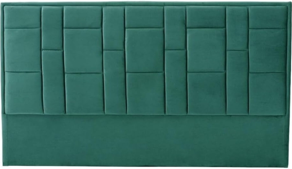 Vente-unique - Bettkopfteil - 180 cm - Samt - Grün - HERMINE