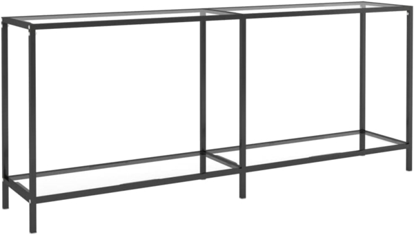 vidaXL Konsolentisch Transparent 180x35x75,5 cm Hartglas 331702