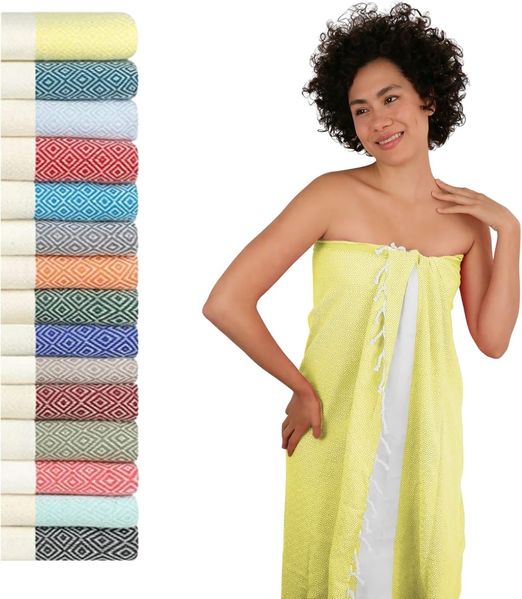 furora HOLIDAY Saunatuch Saunahandtuch Saunatuch Damen + Herren, Hamamtuch groß 100x200 XXL