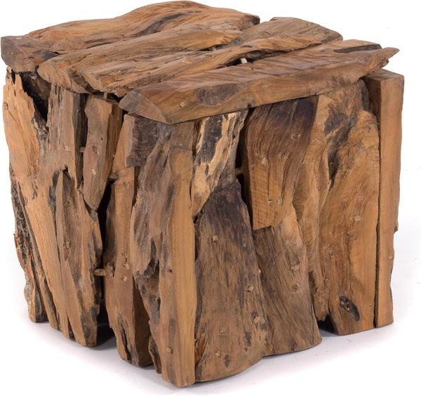 DESIGN DELIGHTS Hocker SITZBOX "Holz massiv 30", 30x30x30 cm, Holz massivholz, Sitzhocker