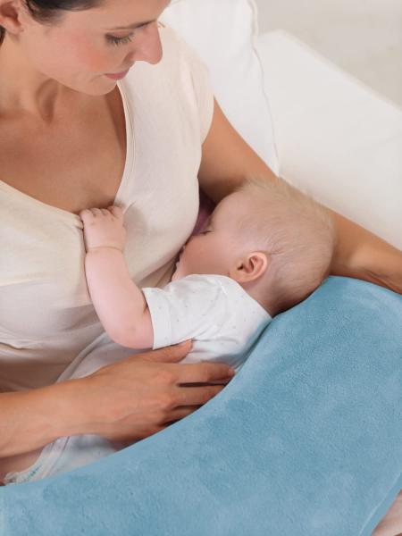 Theraline Plüschmond Mondkissen Stillkissen 140x27 cm Puderrosa Bild 7