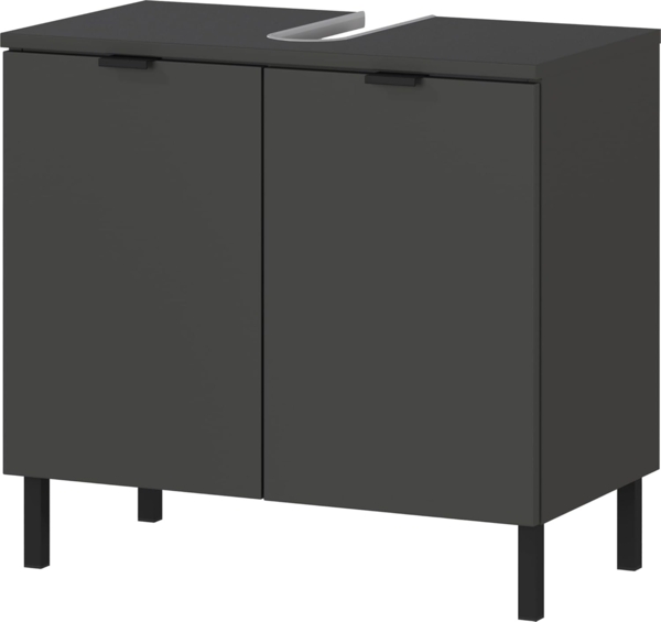 Germania 2-TLG. Bad-Set 9919-547 GW-Arcena, in Graphit, mit Metallfüßen, 76 x 200 x 34 cm (BxHxT) Bild 4