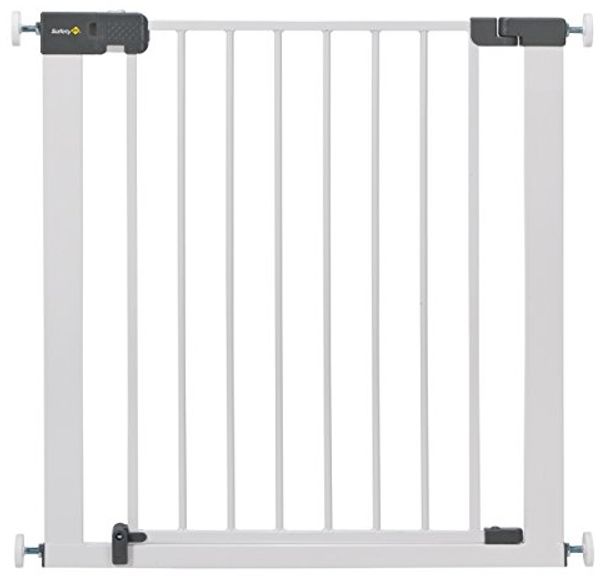 Safety 1st Quick Close Plus Treppenschutzgitter, extra sicheres Metall, Türschutzgitter zum Klemmen, weiß, bis 136 cm verlängerbar