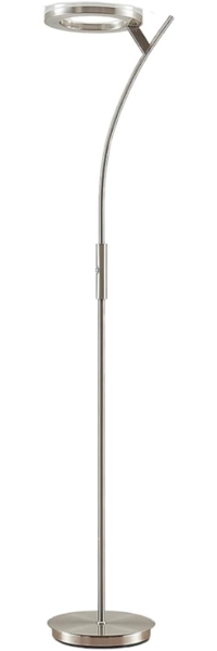 Lindby Stehlampe Darion, LED, Metall, Alu warmweiß IP20, LED 30 W gesamt, warmweiß