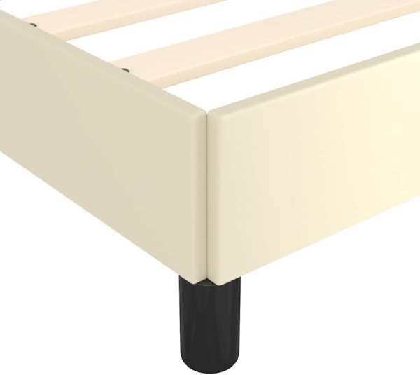 vidaXL Bettgestell mit Kopfteil ohne Matratze Creme 90x190 cm 347473 Bild 8