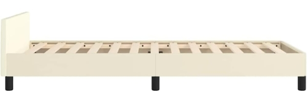 vidaXL Bettgestell mit Kopfteil ohne Matratze Creme 90x190 cm 347473 Bild 7