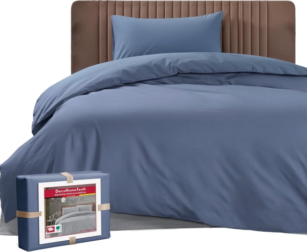 DecoHomeTextil Heimtextilmanufaktur Bettwäsche Set Bettgarnitur mit Reißverschluss Polycotton Uni