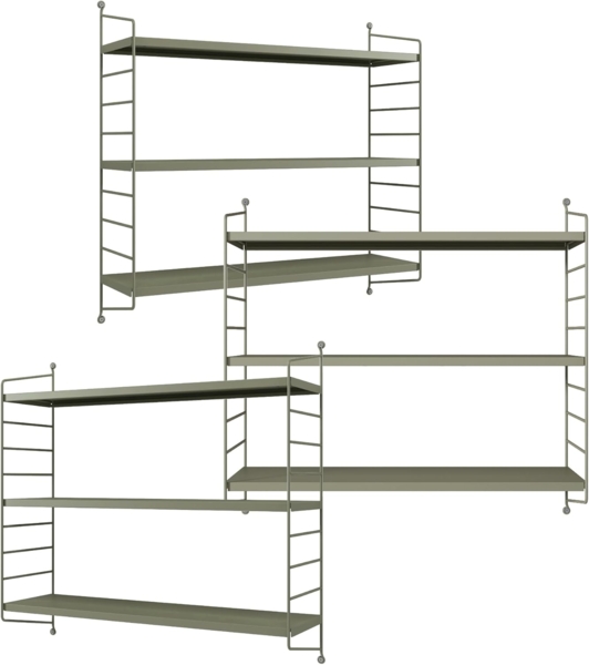 Modulares Wandregal Strängnäs 3er Set Kamelfarben [en. casa]