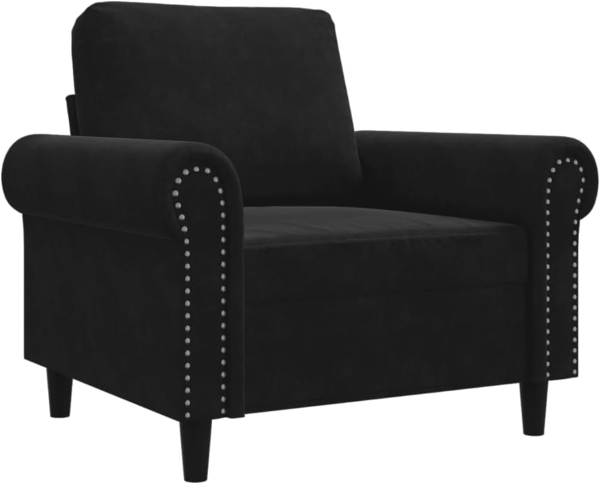 vidaXL Sessel Schwarz 60 cm Samt