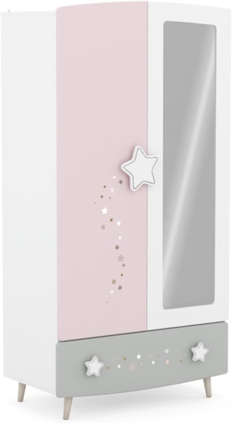 Drehtürenschrank >Savannah< in Weiß - 95x186,8x51,5cm (BxHxT)