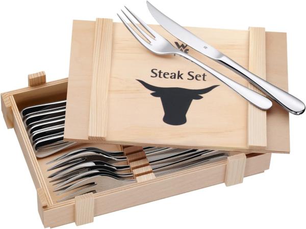 WMF Steakbesteck-Set, 12-tlg., Edelstahl silber