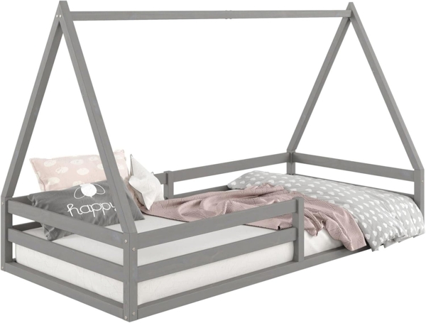 IDIMEX Kinderbett SILA, Hausbett Tipibett Kinderbett Bett Kiefer 90 x 200 Montessori