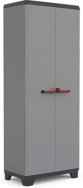 Keter Lagerschrank mit Regalböden Stilo Grau und Schwarz 173 cm