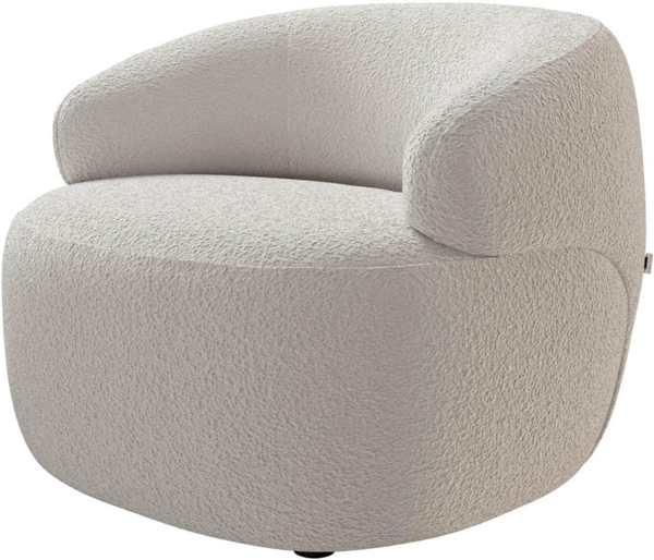 Loungesessel Nova 88x88 cm Bouclé Creme-Weiß